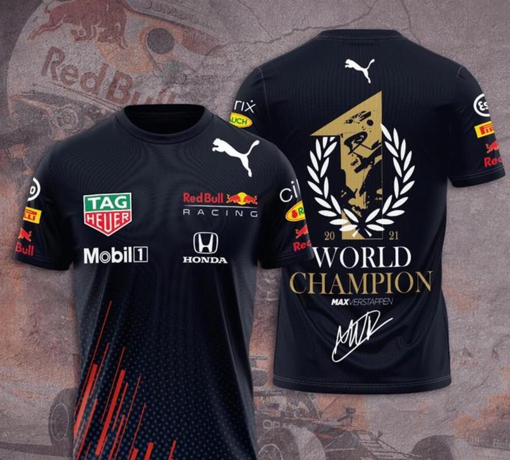 Sports Tee Shirts, Max Verstappen F1 Champion T-shirt