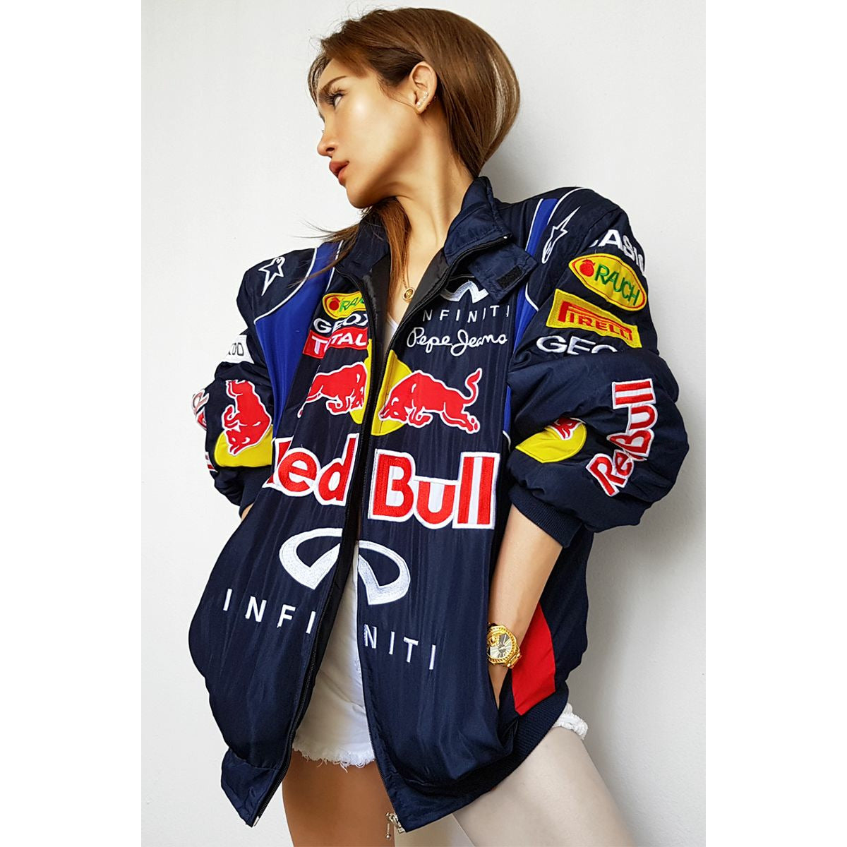 Red Bull Racing Jacket | Vintage Nascar Jacket | Bomber Jacket F1 | Jacket Formula 1 store Jacket | Unisex Red Bull Team Jacket